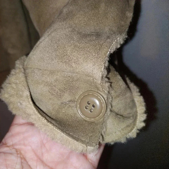 Roughneck Faux Suede Shearling Western Coat Size Large - Picture 5 of 8